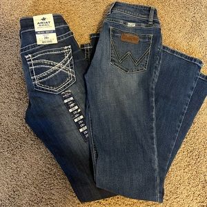 Wrangler and Ariat Jeans